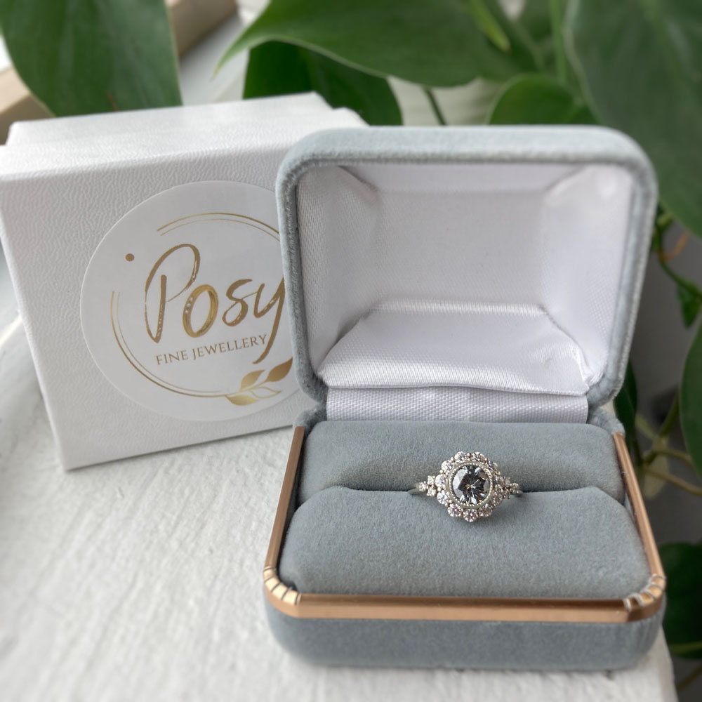 ring box showing custom engagement rings service