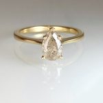 champagne salt and pepper diamond solitaire engagement ring.jpeg | Posy Fine Jewellery Toronto