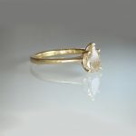 pear shaped salt and pepper diamond solitaire engagement ring.jpeg | Posy Fine Jewellery Toronto