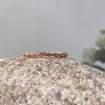 rose_gold_leaf_ring_on_rock | Posy Fine Jewellery Toronto