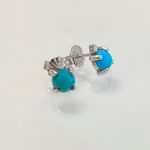 turquoise stud earrings in 14k white gold.jpeg | Posy Fine Jewellery Toronto