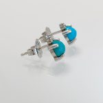 turquoise stud earrings side view.jpeg | Posy Fine Jewellery Toronto