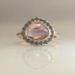 pink sapphire alexandrite halo engagement ring.jpeg | Posy Fine Jewellery Toronto
